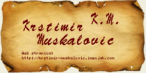Krstimir Muskalović vizit kartica